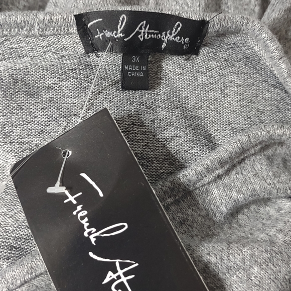 Cozy Gray Long Sleeve Soft Knit Dress Size 3XL NWT French Atmosphere - Picture 5 of 7